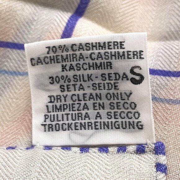 HERMES Giant Square HORSE CLUB Horse Club Size 140 Cashmere70% Blue Ciel/Pin... - Picture 5 of 5